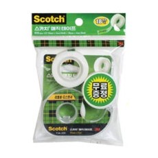 3M)스카치 매직테이프(122A/18mm*16M/디스펜서1개+리필2롤)